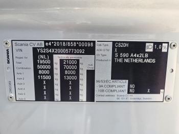 S590 V8 4x2 / RETARDER / FULL AIR / 54DKM