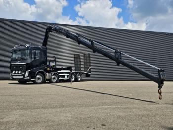 FH540 8X4 / HMF 28TM KRAN / CRANE / OPRIJ- MACHINETRANSPORT