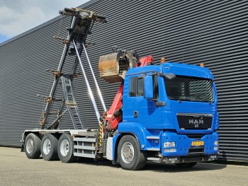 TGS 35.400 8x4-4 / PALFINGER Z CRANE + CONTAINER SYSTEM
